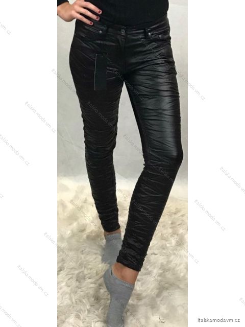 Nohavice koženkové zateplené dlhé dámske (34-42) MISS ANNA MA119E640/DU