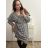 Šaty elegantní dlouhý rukáv dámské nadrozměr (XL/2XL/3XL ONE SIZE) ITALSKÁ MÓDA IMWQ22MARIA/DR 2XL/3XL červené velké kostky
