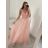 Šaty spoločenské elegantné na ramienka dlhé plesové dámske (S/M, M/L ONE SIZE) TALIANSKA MÓDA IMM229067L/DU