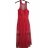 Šaty tilové elegantné bez rukávov dámske (S/M ONE SIZE) TALIANSKA MÓDA IMM22Q52235A/UL S/M červená