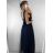 Šaty dlhé spoločenské elegantné plesové dámske (S/M ONE SIZE) TALIANSKA MÓDA IMM22Q52232/DUR smaragdová S/M/L