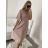 Šaty společenské elegantní šifonové krátký rukáv dámské nadrozměr (XL/2XL ONE SIZE) ITALSKÁ MÓDA IMM229012ZO/DUR