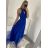 Šaty dlouhé elegantní společenské bez rukávu dámské (L/XL ONE SIZE) ITALSKÁ MÓDA IMM22FS52701/DR L/XL bílá