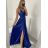 Šaty elegantní společenské dlouhé na ramínka dámské (S/M ONE SIZE) ITALSKÁ MÓDA IMPSH2280608