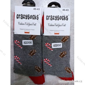 Ponožky bezšvíkové veselé vianočné slabé pánske (40-43) POLSKÁ MÓDA DPP21442