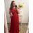 Šaty společenské dlouhé bez rukávu dámské nadrozměr (4XL) ITALSKá MóDA IM22318815/DU 4XL svetlo ružová