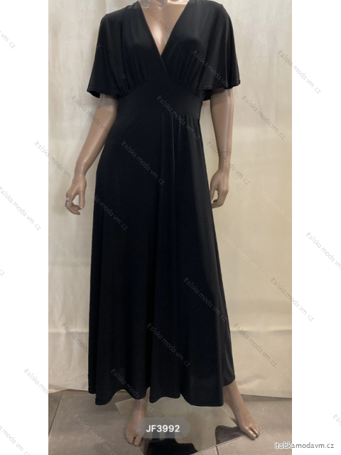 Šaty dlouhé krátký rukáv dámské (S/M ONE SIZE) ITALSKÁ MÓDA FMPRP23JF3992