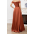 Šaty dlouhé elegantní carmen dámské (S/M ONE SIZE) ITALSKÁ MÓDA FMPRP23JJ1771