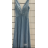 Šaty dlhé elegantné skladané na ramienka dámske (S/M ONE SIZE) TALIANSKA MÓDA FMPRP232311