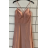 Šaty dlhé elegantné na ramienka dámske (S/M ONE SIZE) TALIANSKA MÓDA FMPRP23HM2286