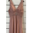 Šaty dlhé elegantné spoločenské na ramienka dámske (S/M ONE SIZE) TALIANSKA MÓDA FMPRP23JRE1372