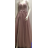Šaty dlhé elegantné spoločenské na ramienka dámske (S/M ONE SIZE) TALIANSKA MÓDA FMPRP23DF8976