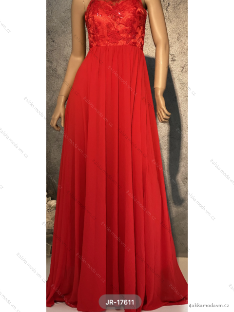 Šaty dlhé elegantné spoločenské bez rukávov dámske (S/M ONE SIZE) TALIANSKA MÓDA FMPRP23JR-17611