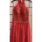 Šaty dlouhé elegantní společenské na ramínka dámské (S/M ONE SIZE) ITALSKÁ MÓDA FMPRP23DF8629