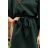 Šaty letné motýlikové krátky rukáv dámske (S/M-2XL/3XL) ITALSKA MÓDA IMM22SY19139 zelená tmavá 2XL/3XL