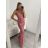 Šaty elegantné spoločenské dlhé na ramienka dámske (S/M ONE SIZE) TALIANSKA MóDA IMM22LS16104 červená S/M
