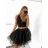 Sukňa naberané TUTU dámska (UNI S/L) TALIANSKÁ MÓDA IM921098/DR S/L one size čierna