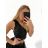 Top krajkový bez rukávu dámský (S/M ONE SIZE) ITALSKÁ MÓDA IMPBB22W163/DR S/M Černá