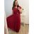 Šaty plesové elegantní společenské rukáv dámské nadrozměr (L/XL ONE SIZE) ITALSKÁ MÓDA IMM23FRANCESCA/DUR starorůžová