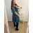Šaty společenské elegantní šifonové krátký rukáv dámské nadrozměr (XL/2XL ONE SIZE) ITALSKÁ MÓDA IMM23ALESA/DU XL/2XL fialová