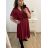 Šaty společenské elegantní šifonové krátký rukáv dámské nadrozměr (XL/2XL ONE SIZE) ITALSKÁ MÓDA IMM22ZO9013/DR zelená