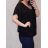 Halenka/tunika šifon krátký rukáv dámské (M/L ONE SIZE) ITALSKá MóDA IMD230511