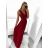 Šaty elegantní společenské na ramínka dámské (S/M ONE SIZE) ITALSKÁ MÓDA IMPSH2380636/DU S/M tmavě modrá