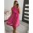 Šaty elegantní letní bez rukávu dámské (S/M/L ONE SIZE) ITALSKÁ MÓDA IM322NELA/DU smaragdová S/M