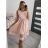 Šaty elegantné letné bez rukávov dámske (S/M/L ONE SIZE) TALIANSKA MÓDA IM322NELA/DU ružová S/M