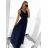 Šaty elegantné spoločenské na ramienka dámske (S/M ONE SIZE) TALIANSKA MÓDA IMPSH2280556/DU