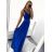 Šaty elegantné dlhé na ramienka dámske (S/M ONE SIZE) TALIANSKA MÓDA IMPSH23658L
