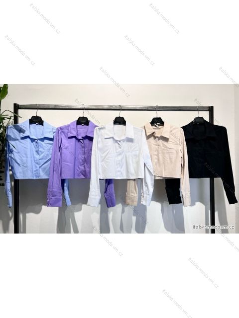 Košeľa dlhý rukáv dámska (S/M ONE SIZE) TALIANSKA MÓDA IMPGM2324331