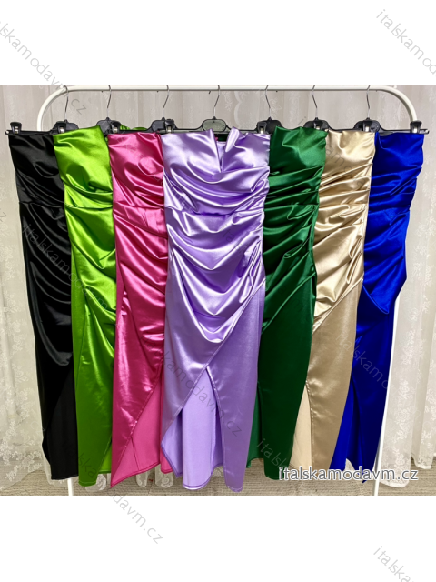 Šaty elegantní společenské carmen bez rukávu dámské (S/M ONE SIZE) ITALSKÁ MÓDA IMPLP2323385013