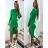 Šaty elegantný dlhý rukáv dámske kvetované (S/M ONE SIZE) TALIANSKA MÓDA IMPLP2359700085