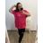 Tričko krátký rukáv dámská nadrozměr (2XL/3XL ONE SIZE) ITALSKá MóDA IM423037