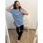 Tričko krátký rukáv dámská nadrozměr (2XL/3XL ONE SIZE) ITALSKá MóDA IM423037