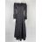 Šaty dlhé s golierom dlhý rukáv dámske (S/M ONE SIZE) TALIANSKA MÓDA IMPBB23B23351