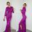 Šaty dlouhý elegantní společenské dlouhý rukáv dámské (S/M ONE SIZE) ITALSKÁ MÓDA IMPBB23P24078