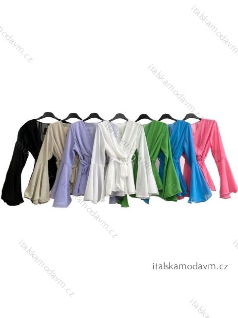 Tunika/blúzka dlhý rukáv dámska (S/M ONE SIZE) TALIANSKA MÓDA IMPLM2330269