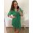 Šaty košeľové oversize krátky rukáv dámske (M/L/XL ONE SIZE) TALIANSKA MÓDA IM423007/DU M/L Čierna