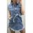 Šaty riflové na široké ramienka dámske (XS-XL) M.SARA IM920E1111 modrá S