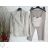 Súprava elegantné nohavice, sako a top dámska (S-XL) TALIANSKA MÓDA IMPGM233790-06 béžová M