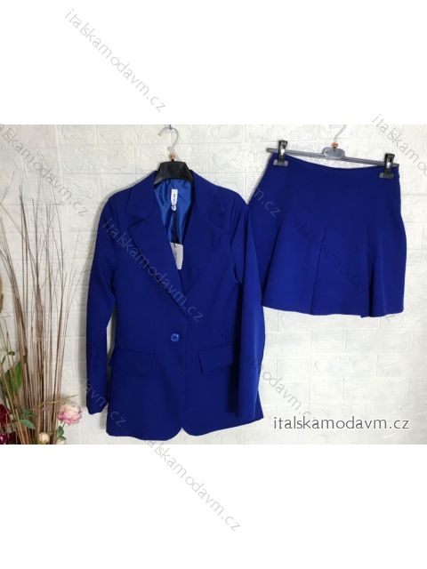 Súprava elegantnej sukne a sako dámska (S-XL) TALIANSKA MÓDA IMPGM237994-04 kráľovská modrá S