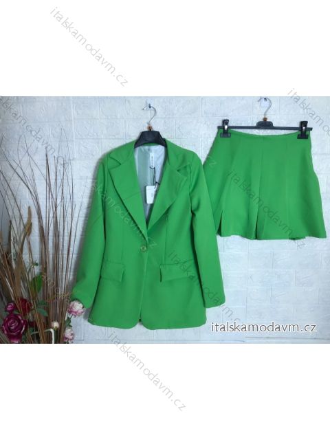 Súprava elegantnej sukne a sako dámska (S-XL) TALIANSKA MÓDA IMPGM237994-07 zelená M