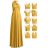 Šaty spoločenské dlhé ramienka na variabilné zaväzovanie dámske (S/M/L/XL ONE SIZE) TALIANSKA MÓDA IMM223000HG - béžová, S/M