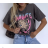 Tričko krátky rukáv dámske (S/M ONE SIZE) TALIANSKA MÓDA IMPLP2312220075