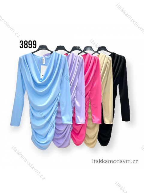 Šaty dlouhý rukáv dámské (S/M ONE SIZE) ITALSKÁ MÓDA IMPHD233899