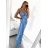 Šaty dlhé elegantné spoločenské na ramienka dámske (S/M ONE SIZE) TALIANSKA MÓDA IMPBB23B23376
