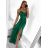 Šaty dlouhé elegantní společenské na ramínka dámské (S/M ONE SIZE) ITALSKÁ MÓDA IMPBB23B23376/DU S/M Černá