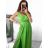 Šaty elegantní společenské dlouhé na ramínka dámské Patricie  (XS/S/M/L ONE SIZE) ITALSKÁ MÓDA IM322045/DR/DU sv. modrá